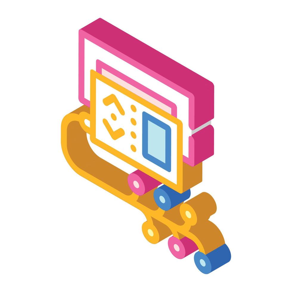 daily monitoring of rhythm isometric icon vector illustration