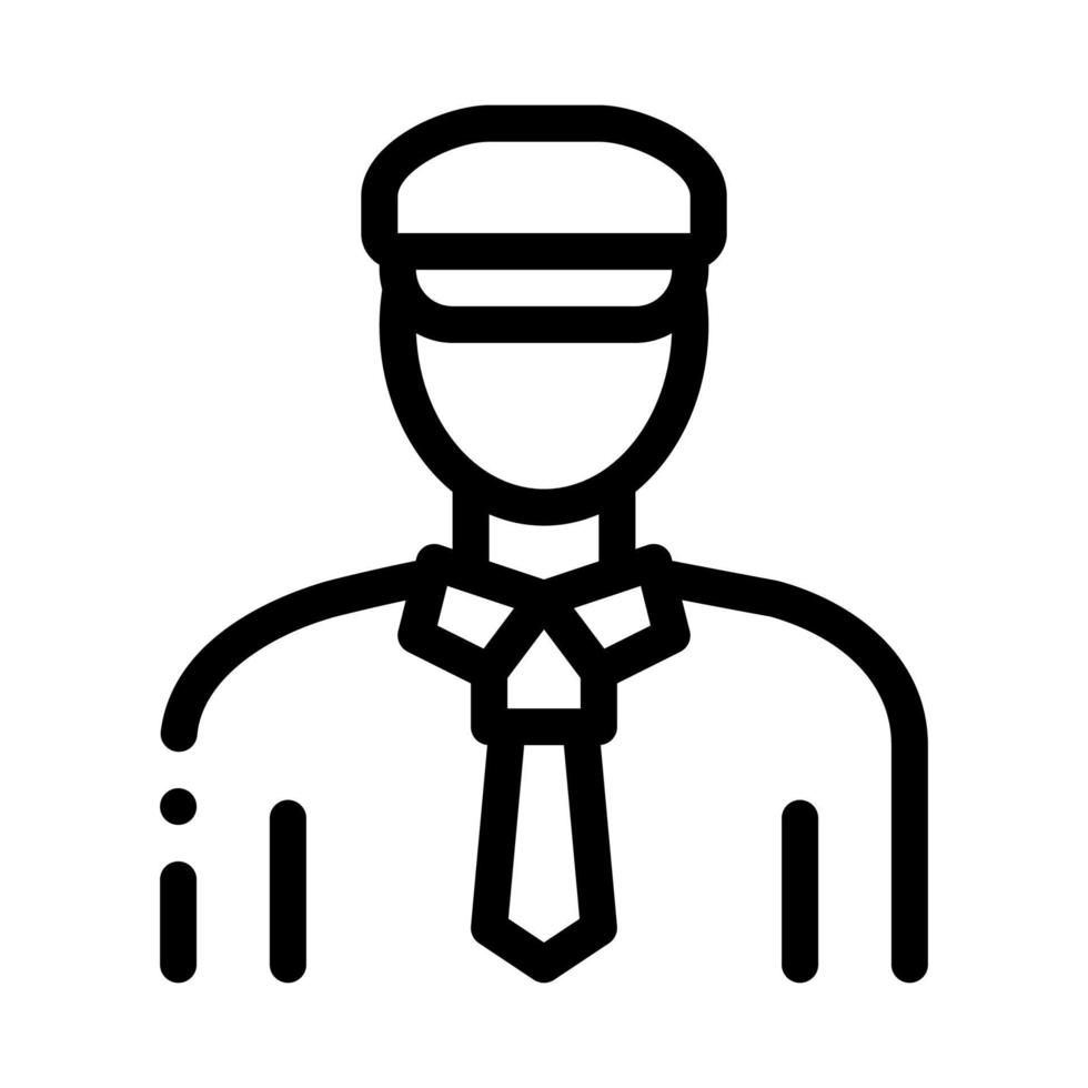 ilustración de contorno de vector de icono de hombre de policía personalizado