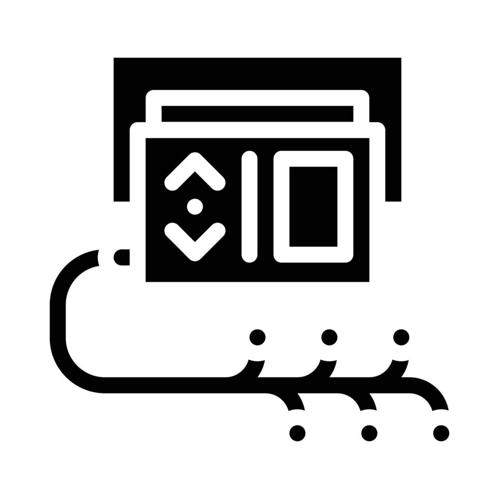 daily monitoring of rhythm glyph icon vector illustration