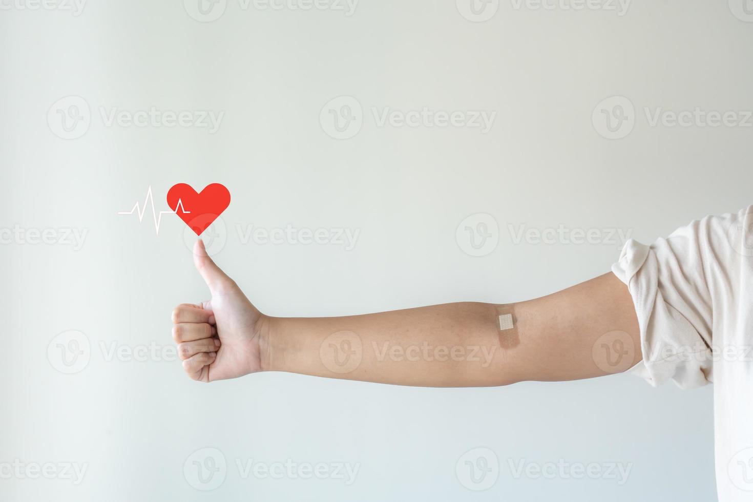 Blood donation concept. Give blood save up to three lives. photo