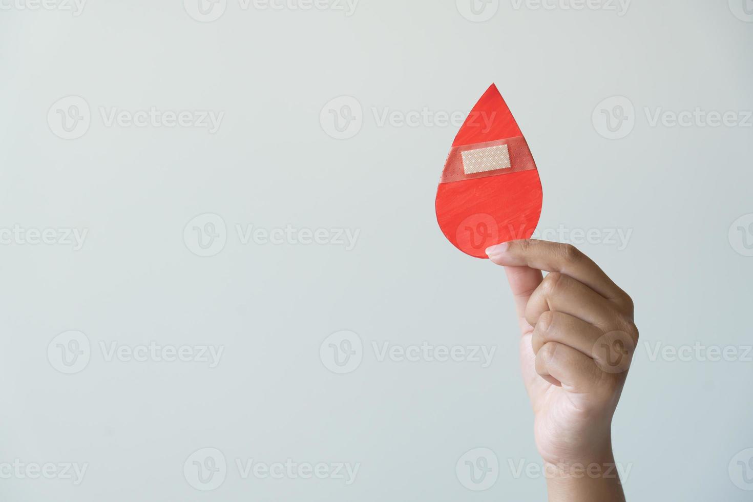 Blood donation concept. Give blood save up to three lives. photo