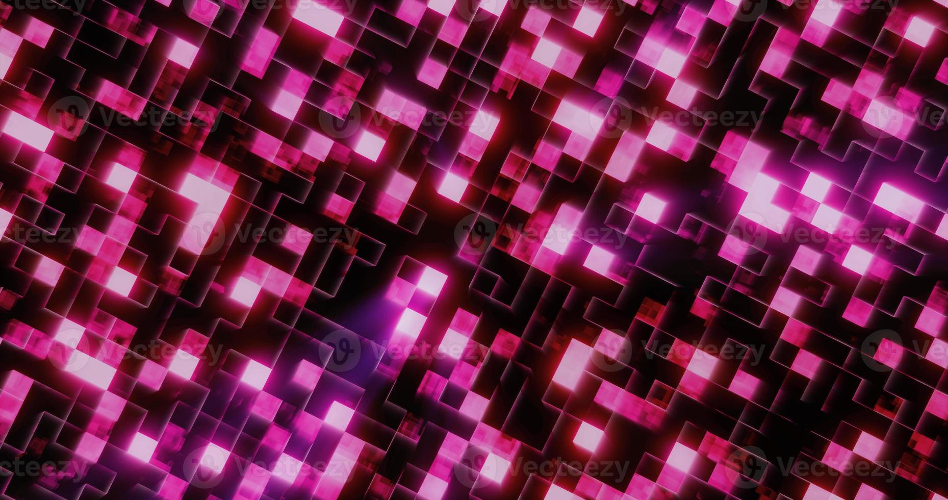 Abstract background of pink shiny mirror iridescent squares and rectangles digital hi-tech photo