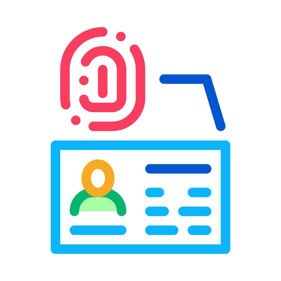 Fingerprint Scan Icon Vector Outline Illustration