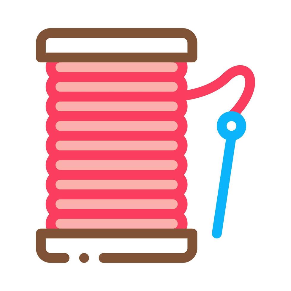 Needle Thread Icon Vector Outline Illustration