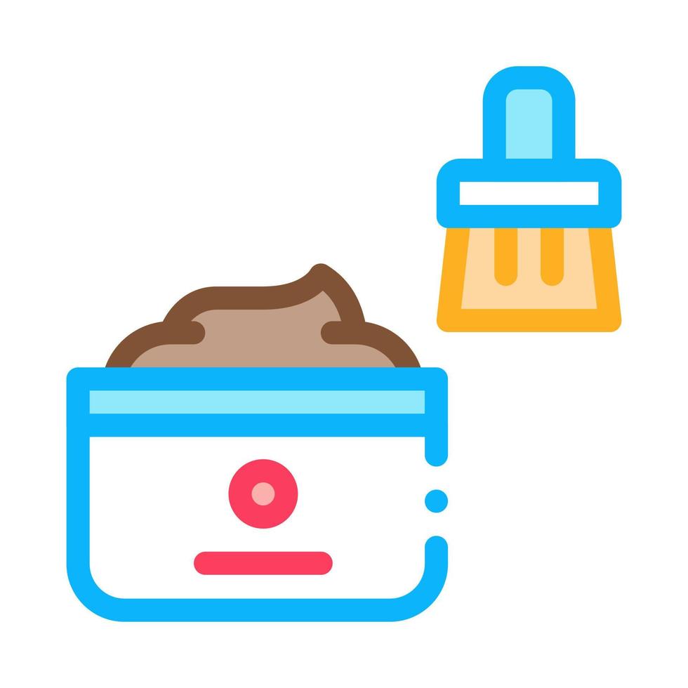 Shoe Cream Brush Icon Vector Outline Illustration