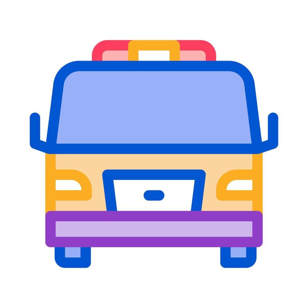 Tow Car Truck Icon Vector Outline Illustration