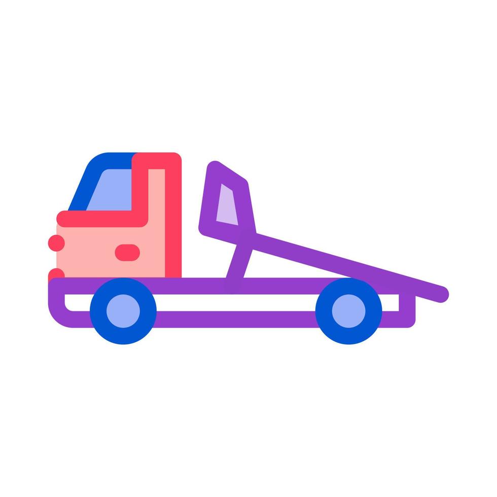 Evacuator Truck Icon Vector Outline Illustration