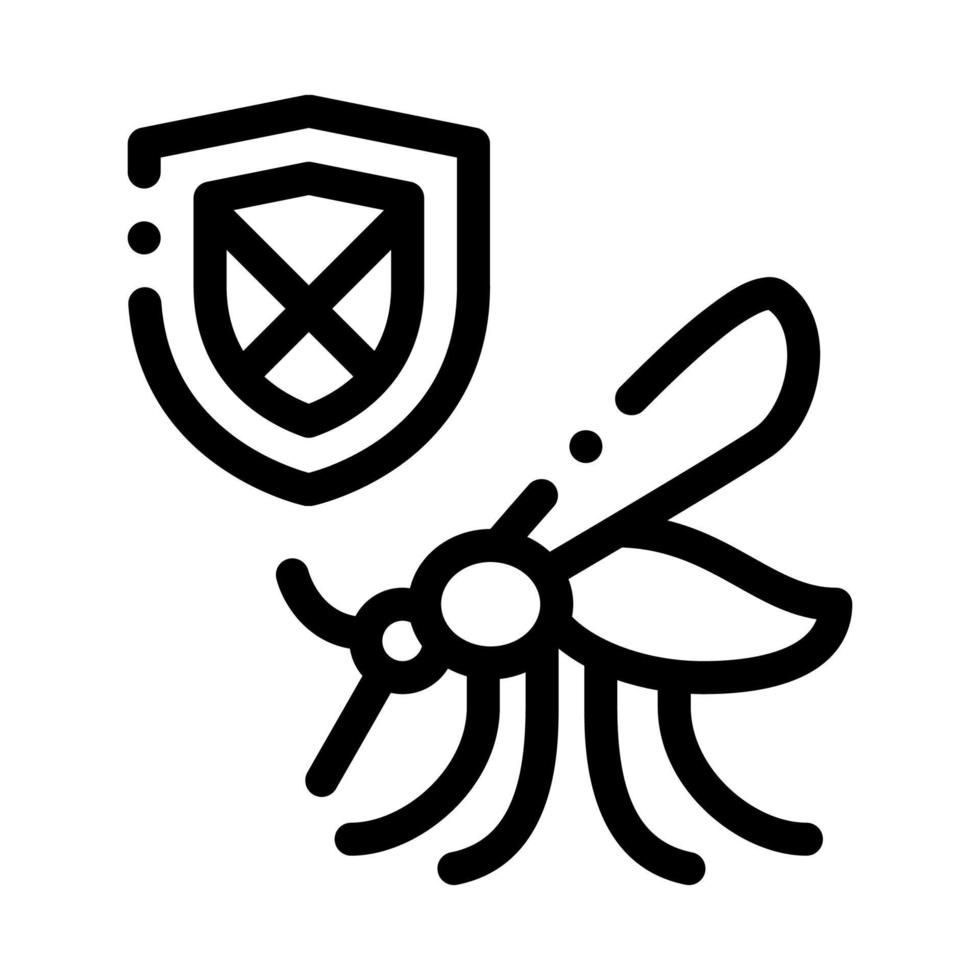 Mosquito Shield Icon Vector Outline Illustration