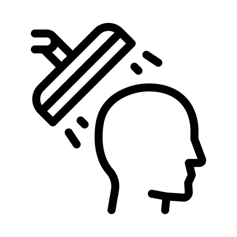 Washing Man Head Icon Vector Outline Illustration