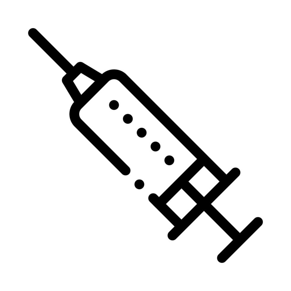 Drug Syringe Icon Vector Outline Illustration