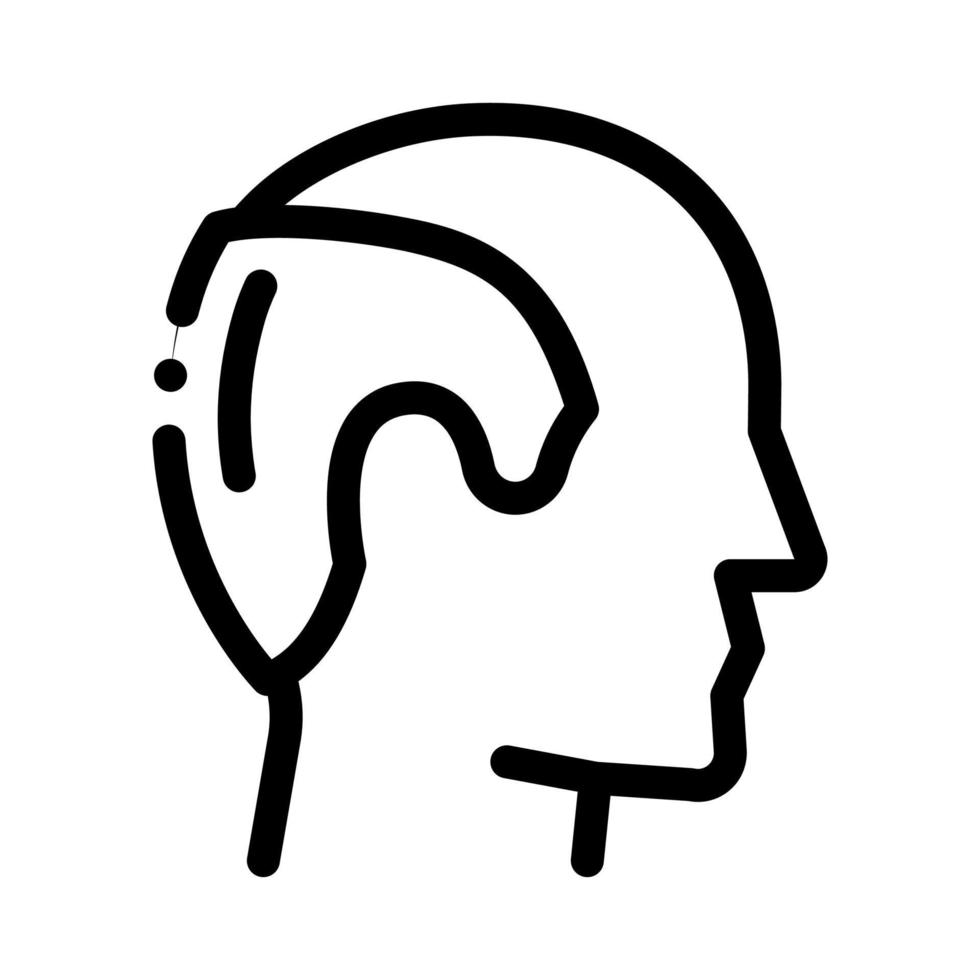 Man Hair Loss Icon Vector Outline Illustration