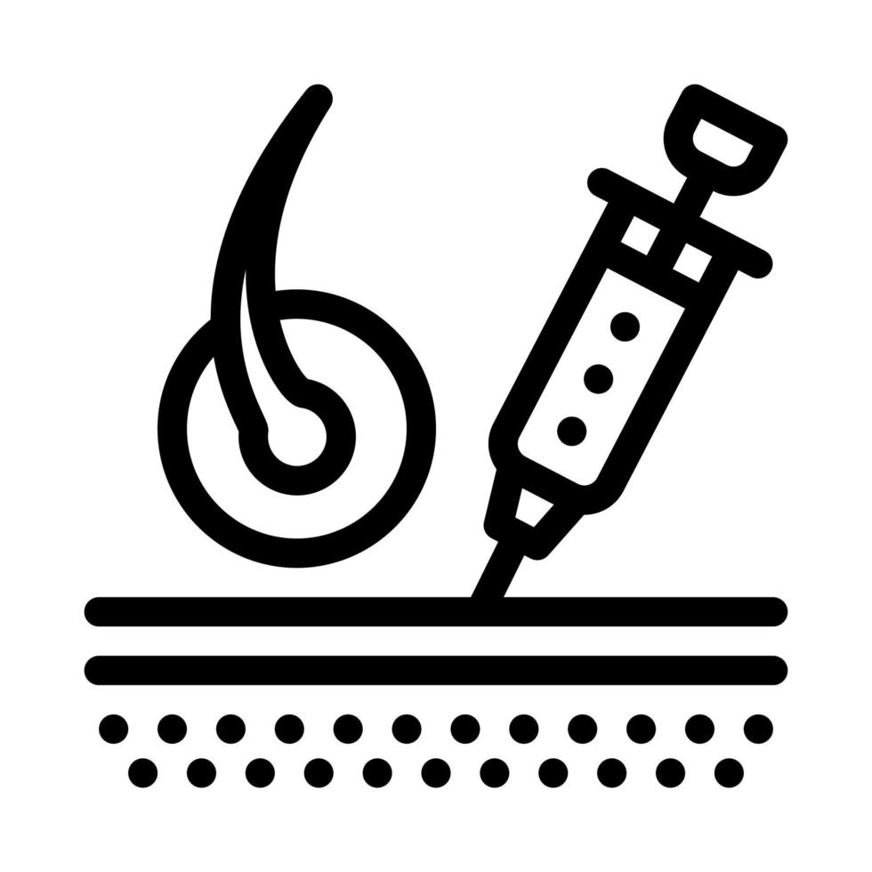 Syringe Injection Icon Vector Outline Illustration