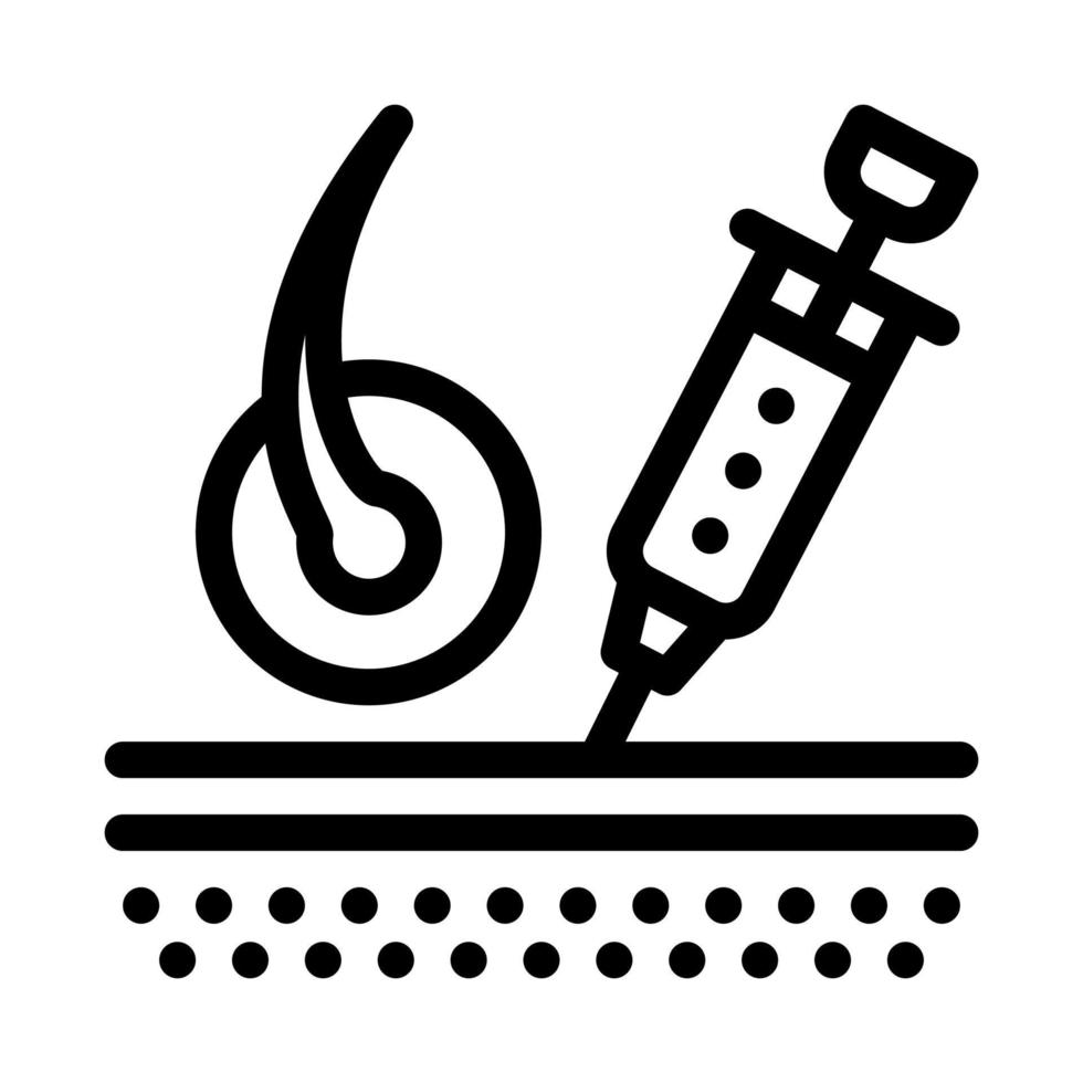 Syringe Injection Icon Vector Outline Illustration