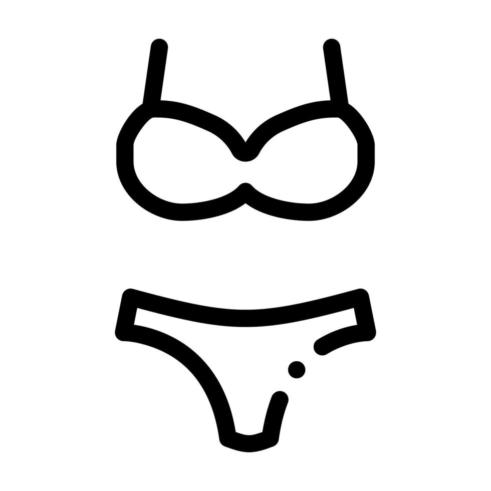 Swimming Suit Icon Vector Outline Illustration