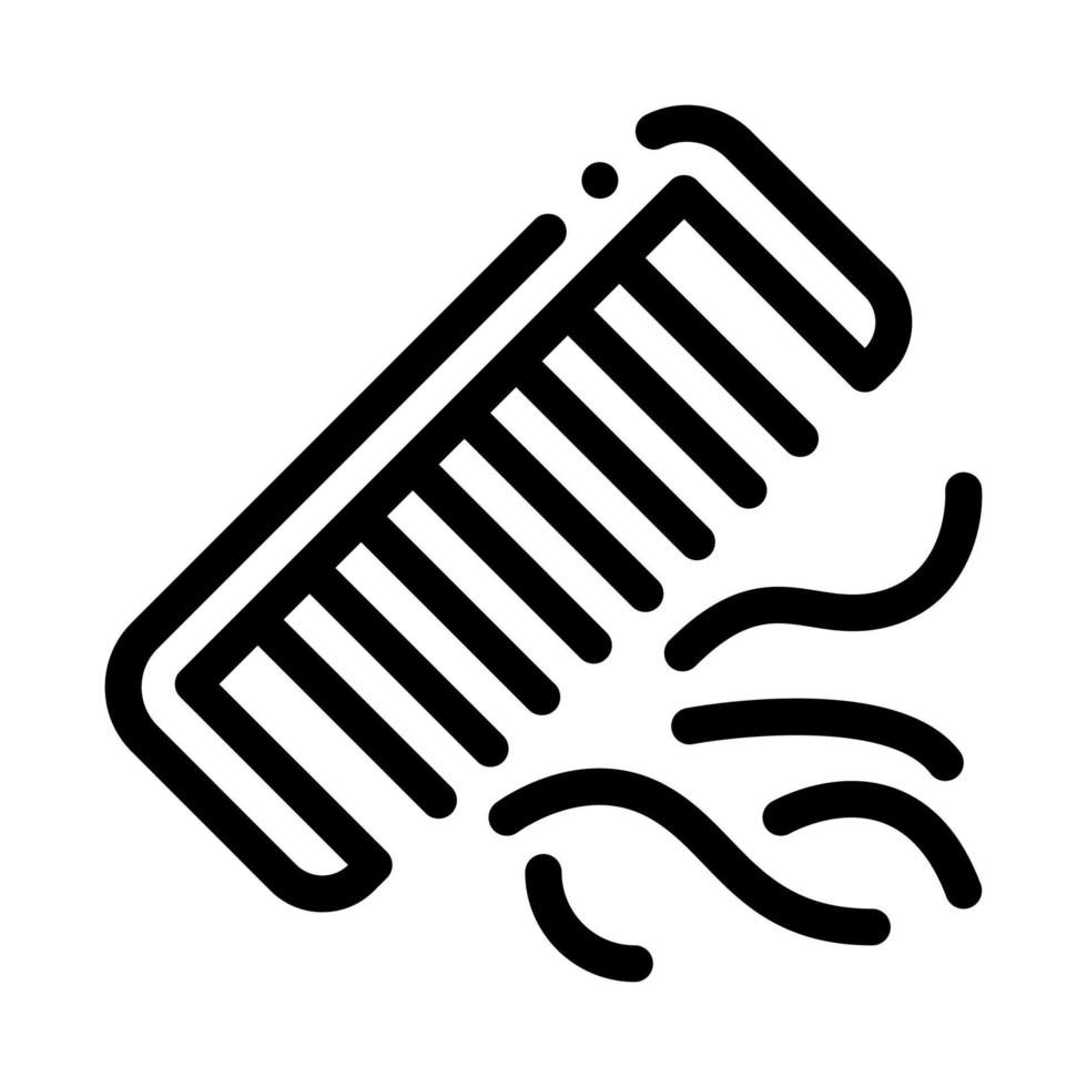 Comb Lost Hair Icon Vector Outline Illustration