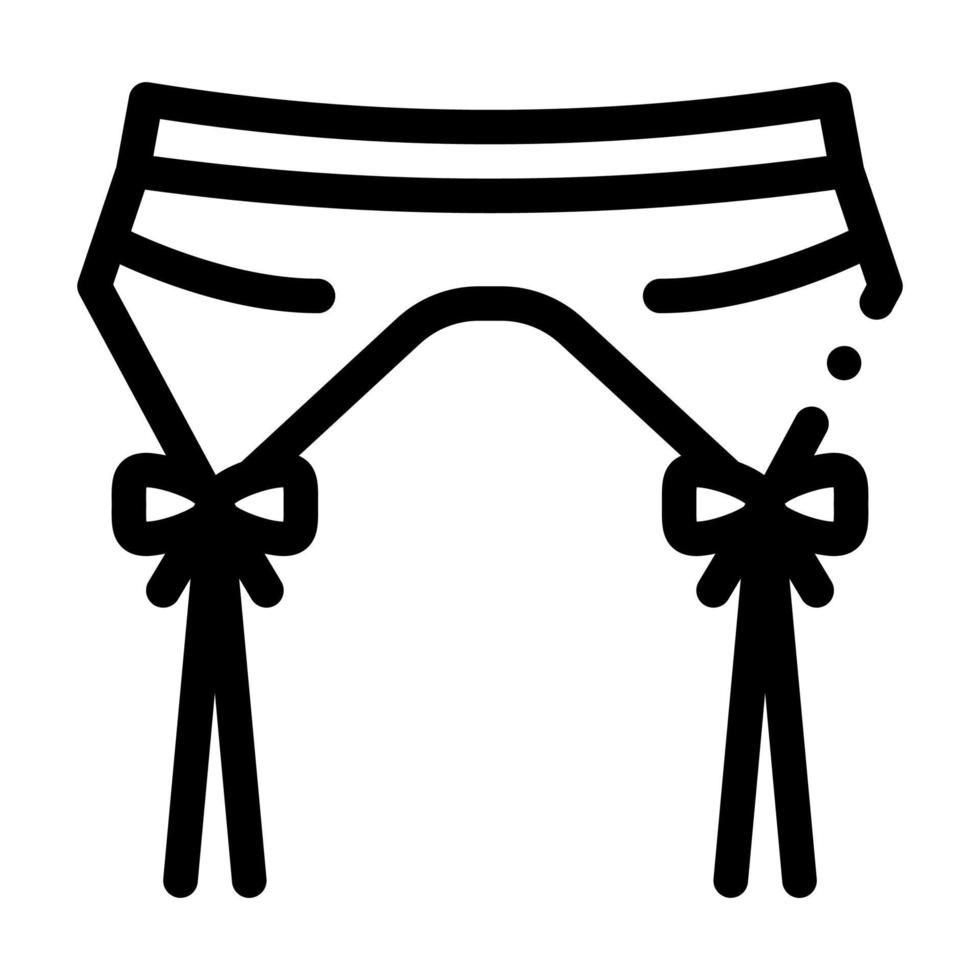 Suspender Belt Icon Vector Outline Illustration