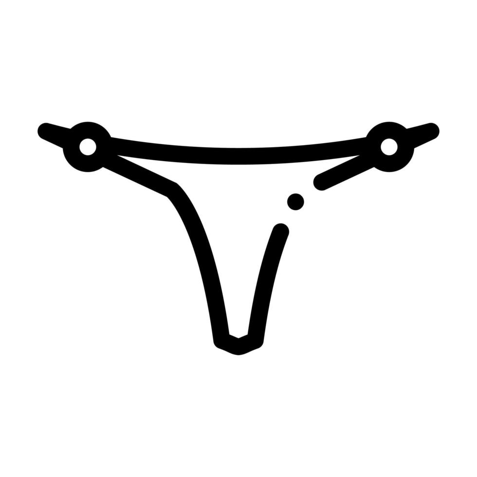 ilustración de contorno de vector de icono de pantalones de tanga