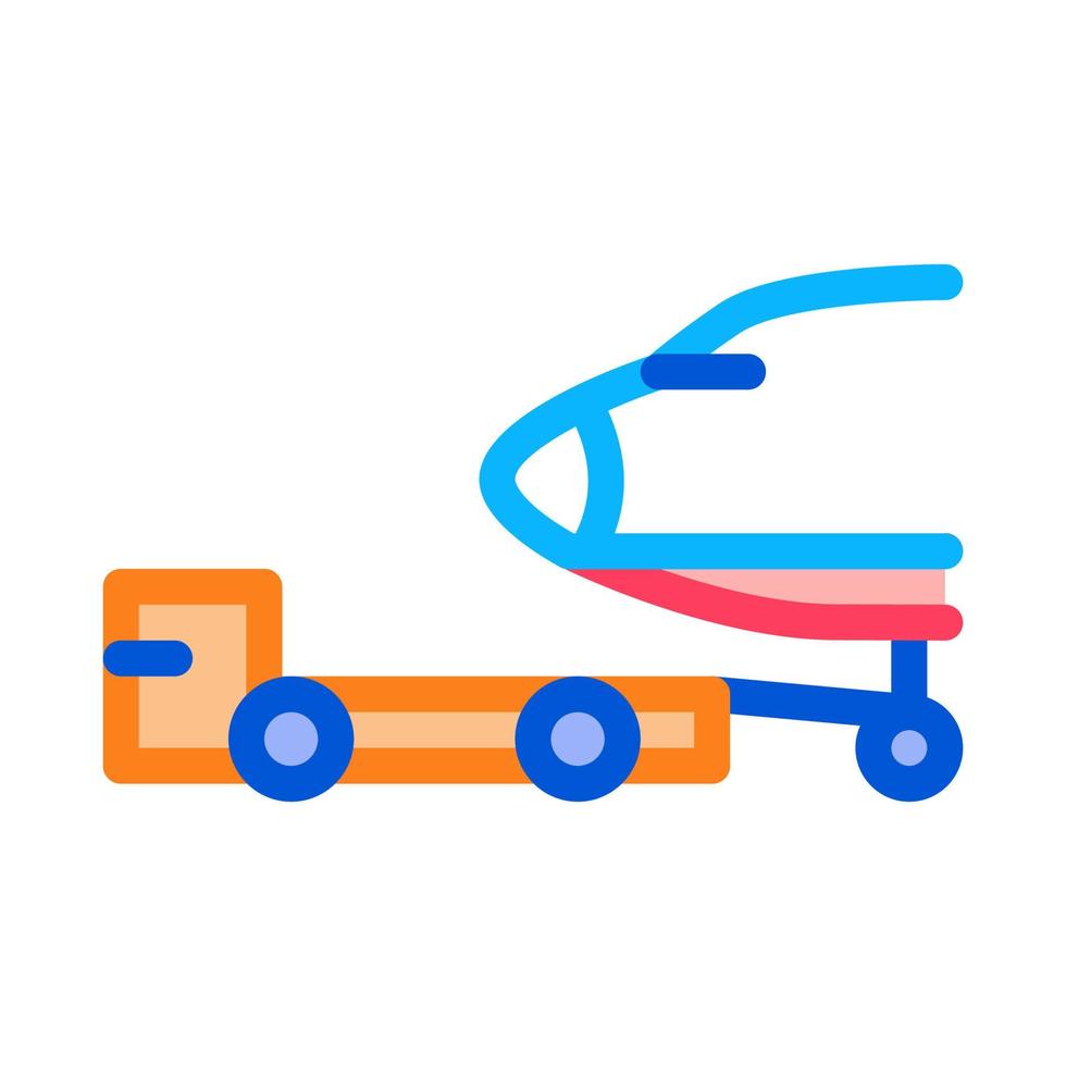 Plane Tow Truck Icon Vector Outline Illustration