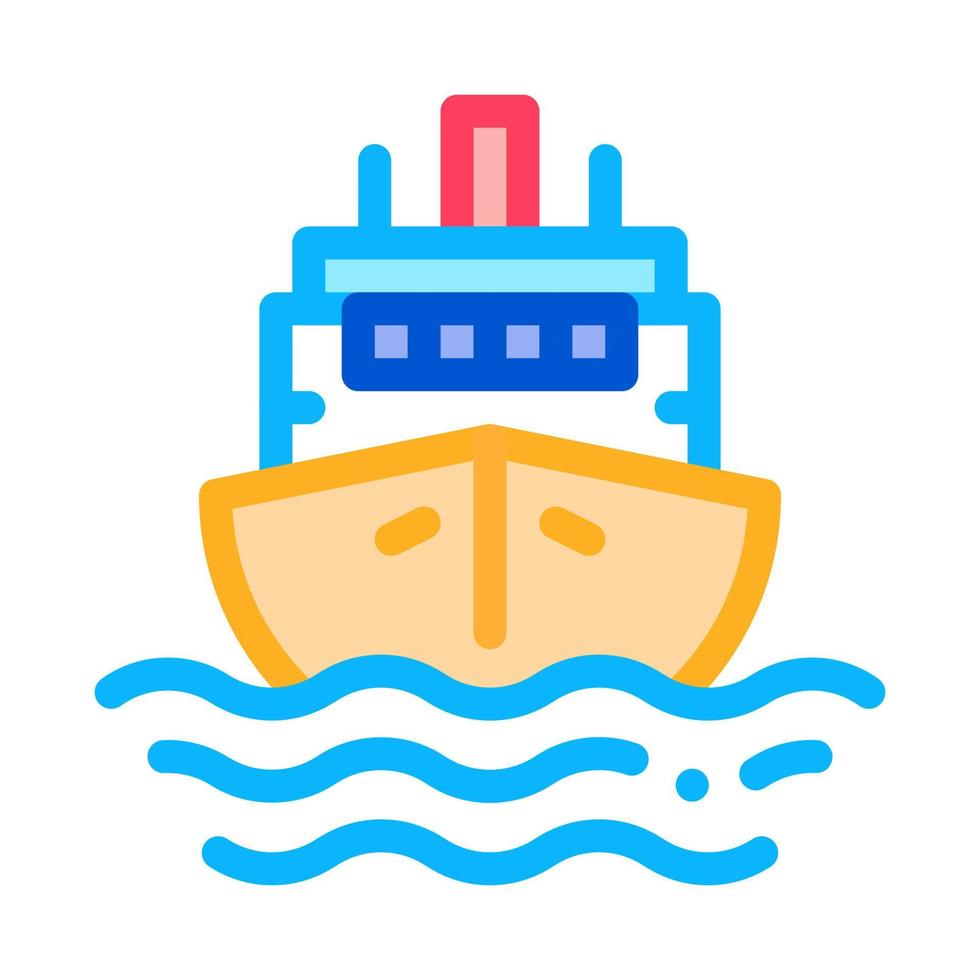 Cruise Vessel Icon Vector Outline Illustration