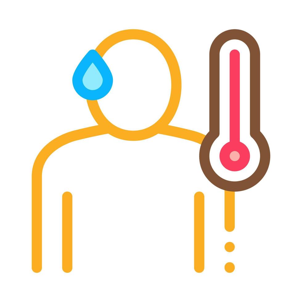 Body Temperature Icon Vector Outline Illustration