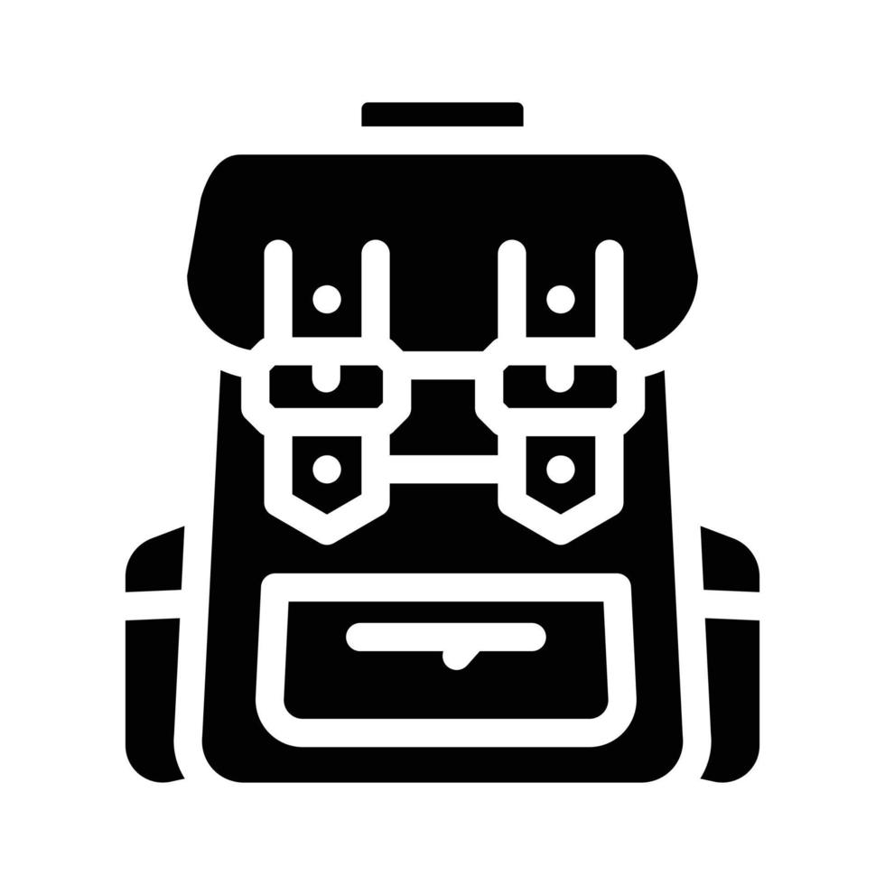backpack accessory glyph icon vector illustration