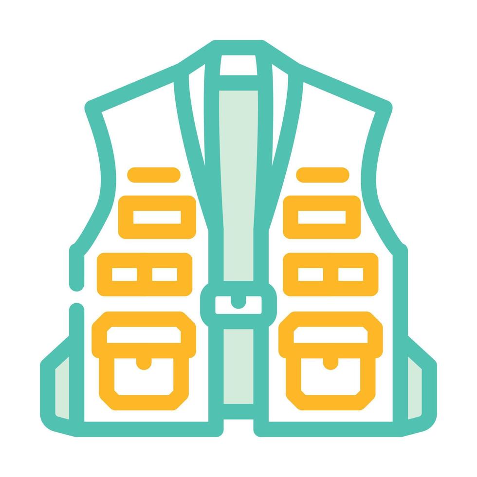 vest clothing color icon vector illustration