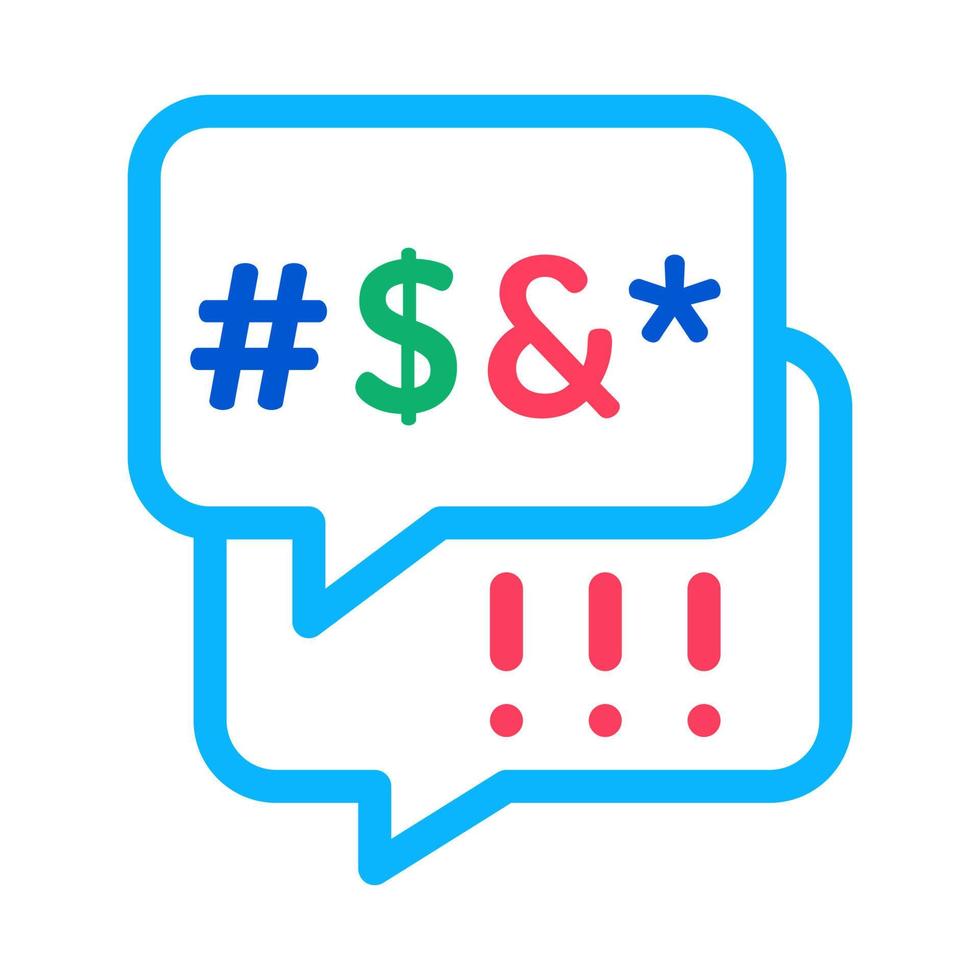 Obscene Language Icon Vector Outline Illustration