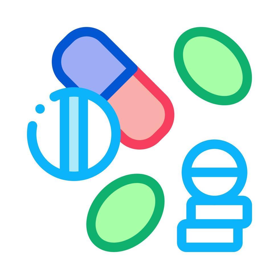 Medical Drug Pill Icon Vector Outline Illustration