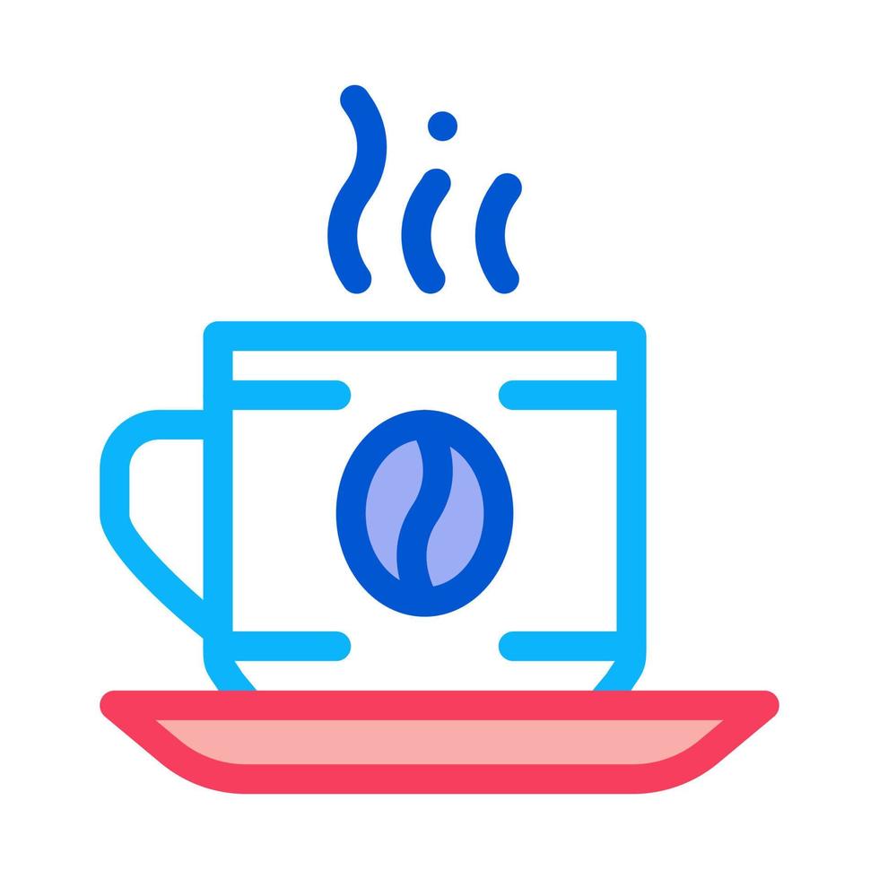 ilustración de contorno de vector de icono de bebida de taza de café