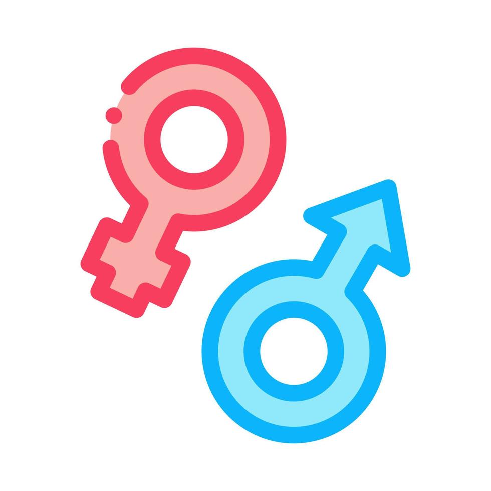 Man Woman Symbols Icon Vector Outline Illustration