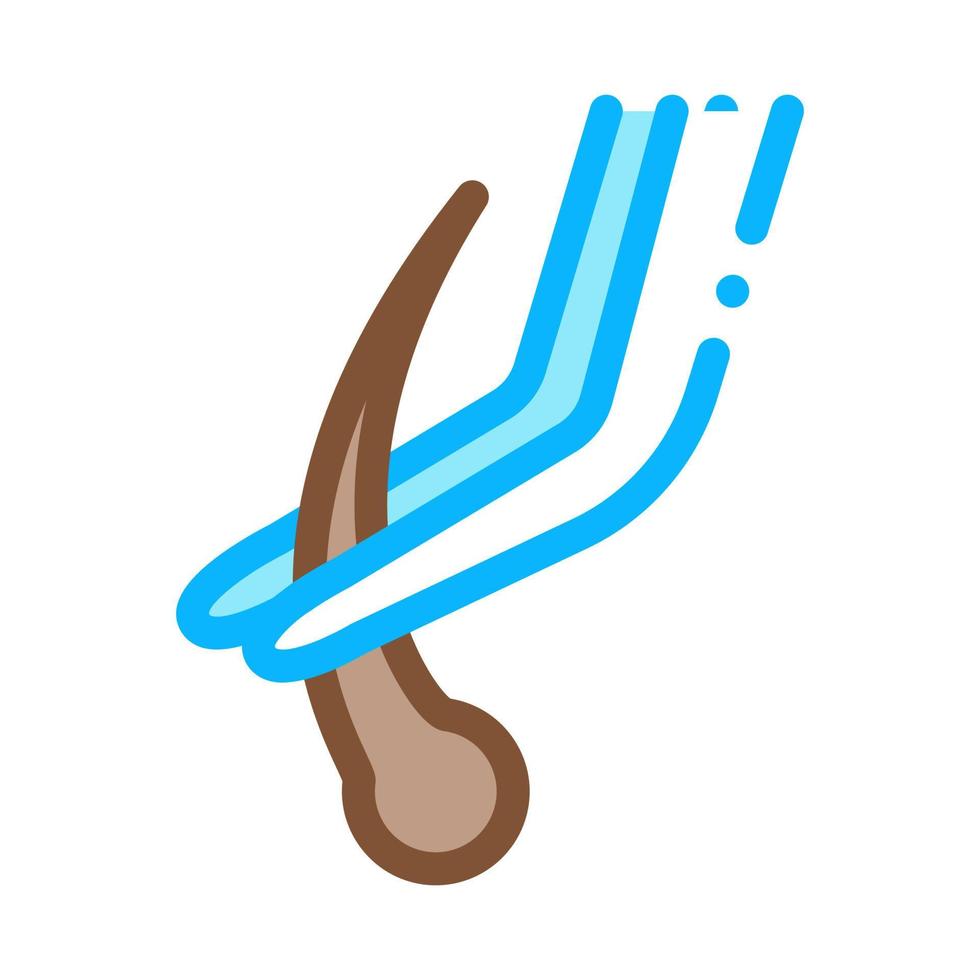 Plucking Hair Icon Vector Outline Illustration