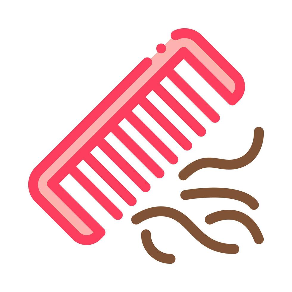 Comb Lost Hair Icon Vector Outline Illustration