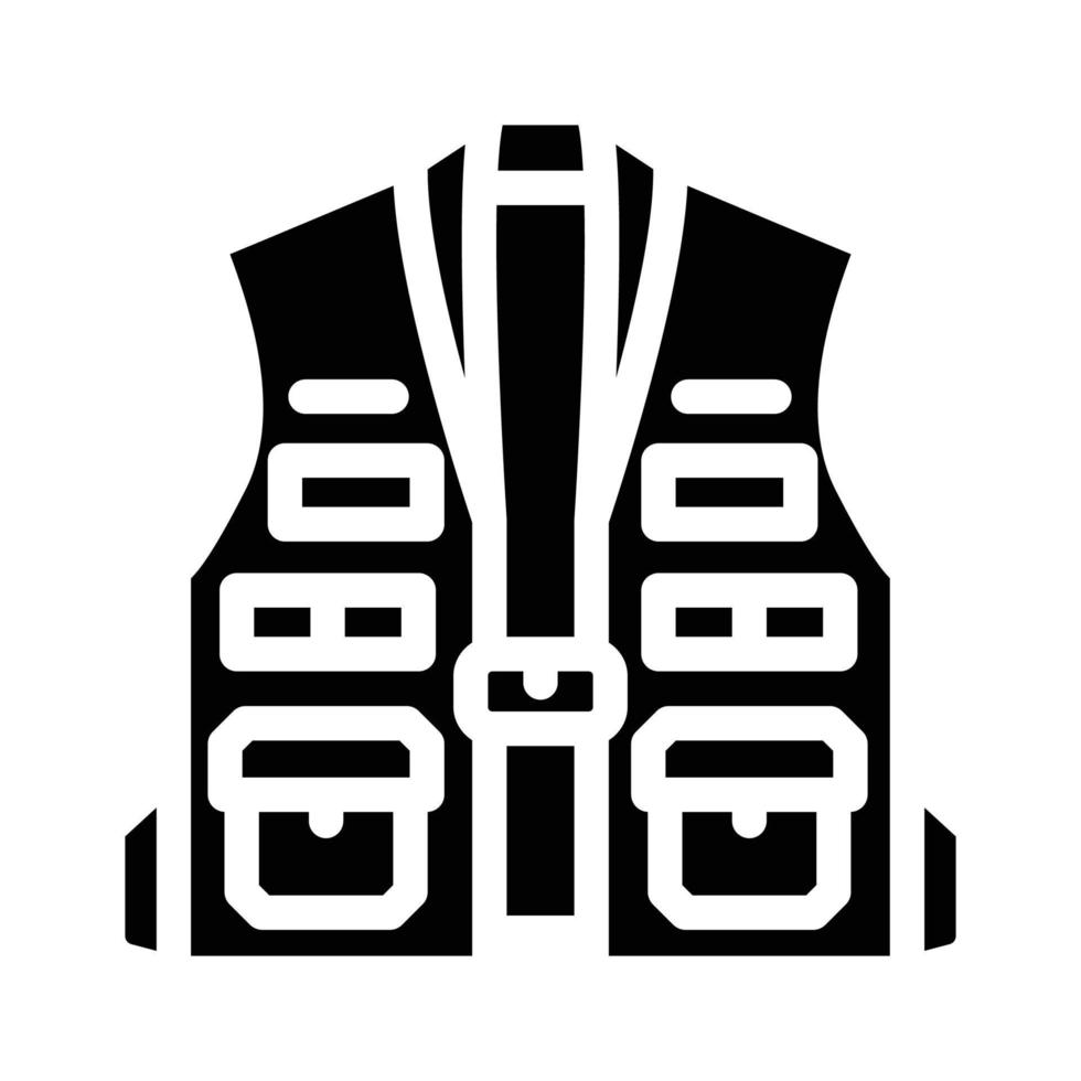 vest clothing glyph icon vector illustration