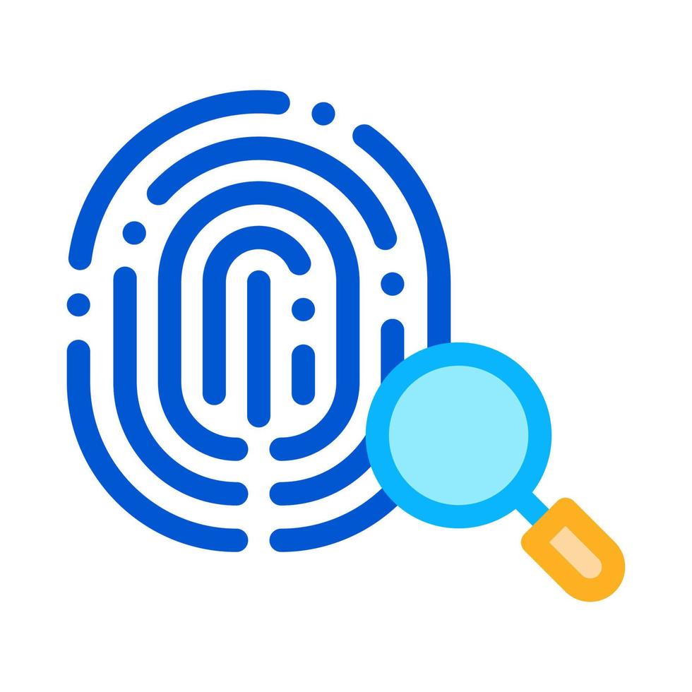 Dactylogram Fingerprint Icon Outline Illustration vector