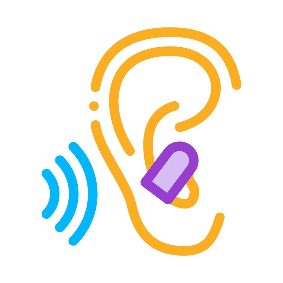 Ear Plug For Sleeping Icon Outline Illustration vector