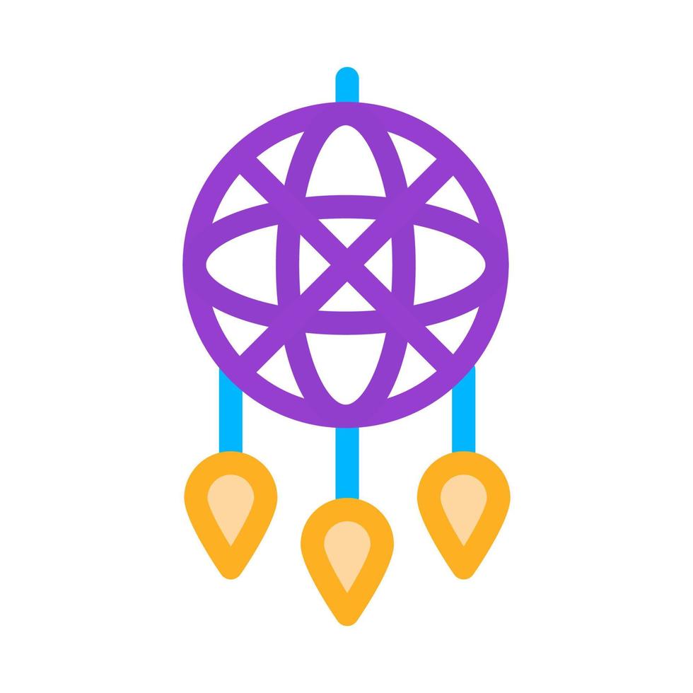 Decorative Dreamcatcher Icon Outline Illustration vector