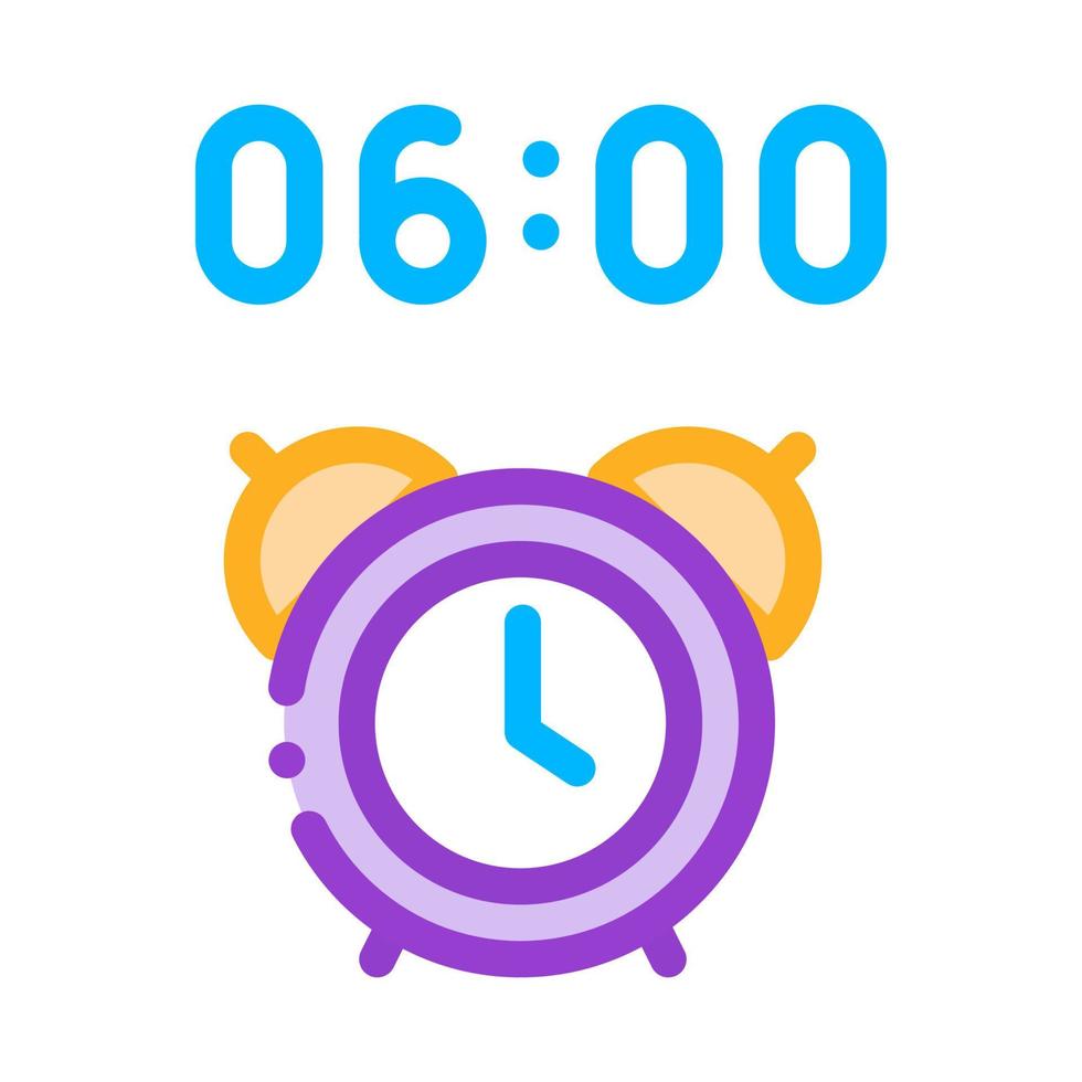 Alarm Clock Time Icon Outline Illustration vector