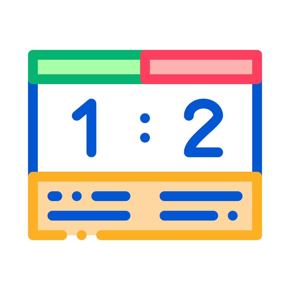 Soccer Scoreboard Icon Outline Illustration vector