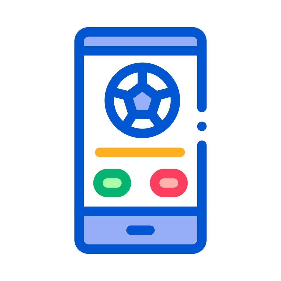 Football Match On Phone Icon Outline Illustration vector