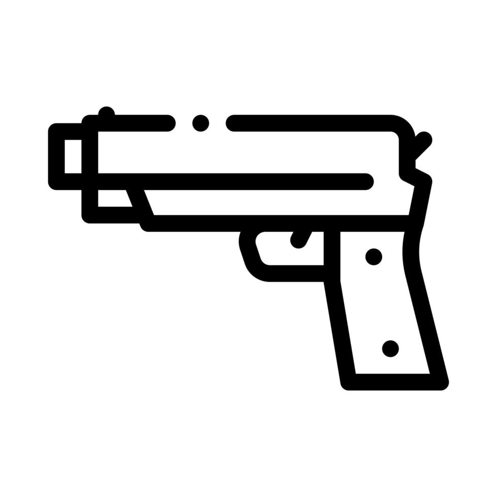 Iron Shooting Gun Icon Outline Illustration vector