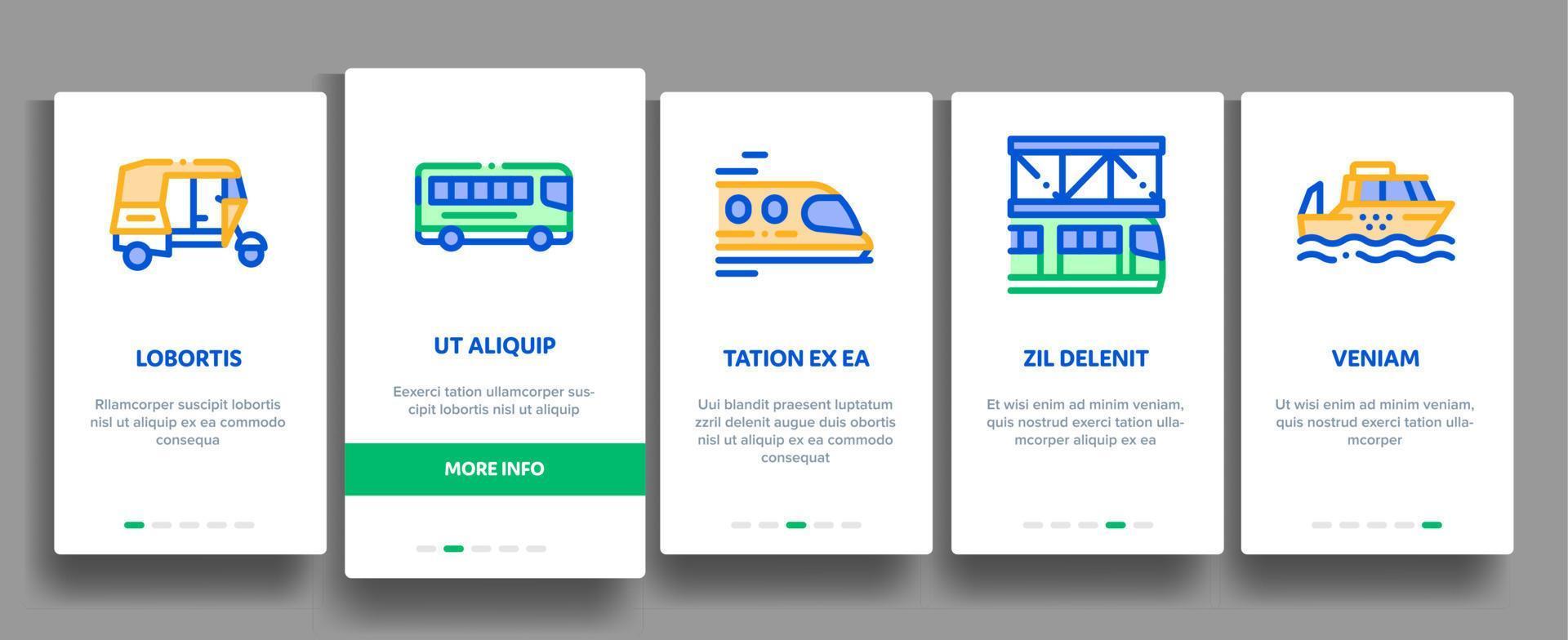 Collection Public Transport Vector Onboarding