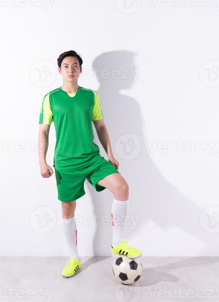 Image of young Asian football player photo