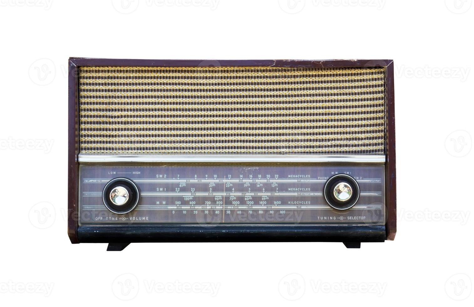 Old radio isolated photo