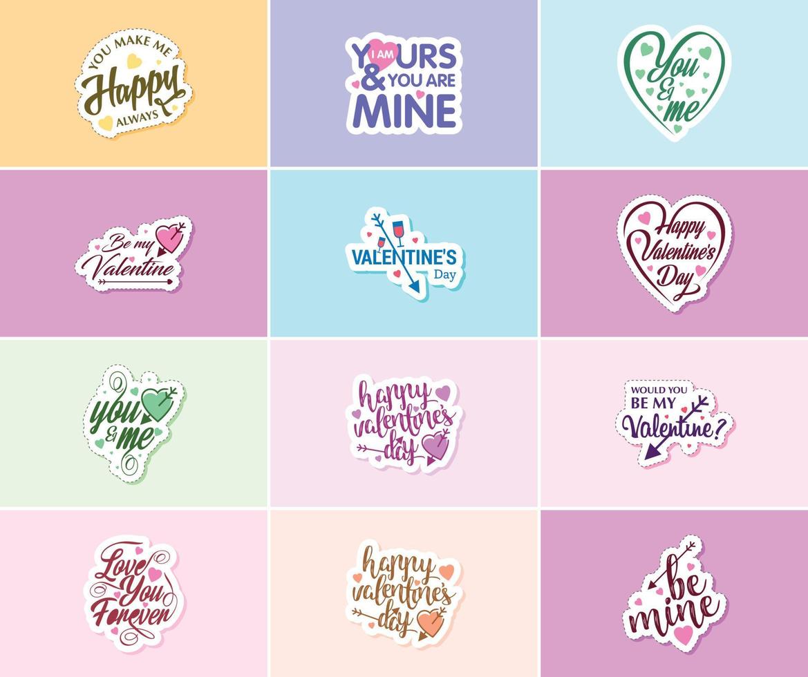 Valentine's Day Graphics Stickers to Share Your Love and Affection vector