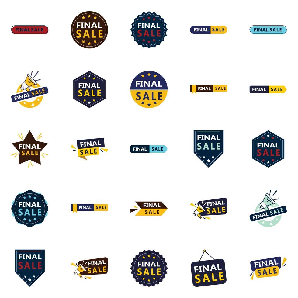 25 Eye-catching Final Sale Graphic Elements for Email Campaigns vector