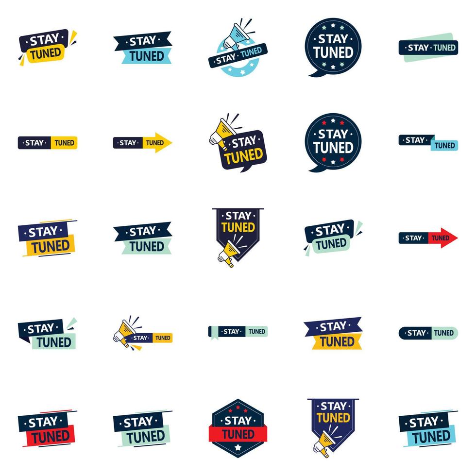 Stay Tuned 25 Versatile vector images for a dynamic and adaptive brand  25 pack