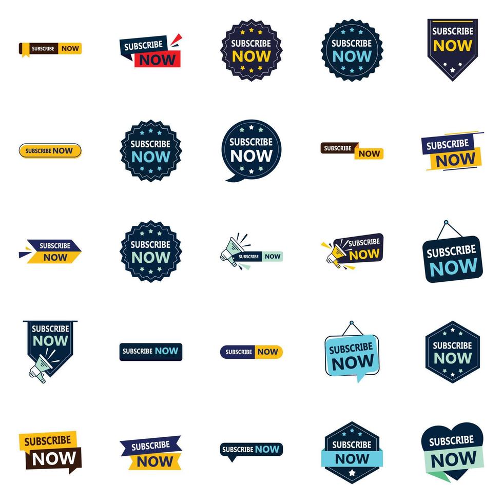 Subscribe Now 25 Vector Banners for Eye-catching Designs