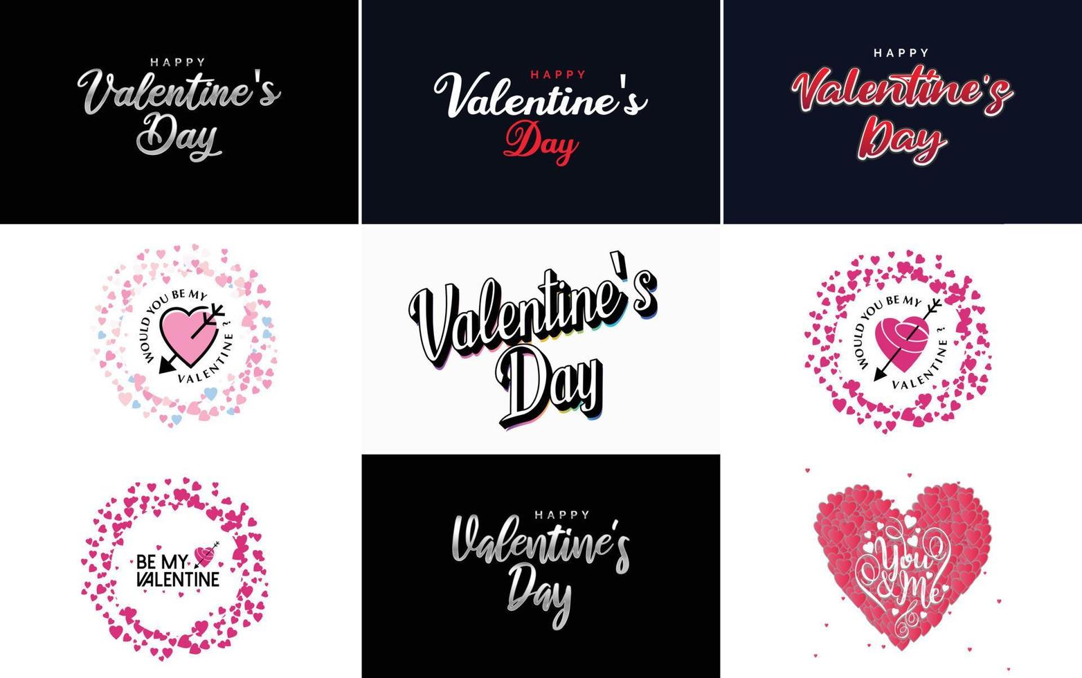 Love word hand-drawn lettering and calligraphy with cute heart on red. white. and pink background Valentine's Day template or background suitable for use in Love and Valentine's Day concept vector