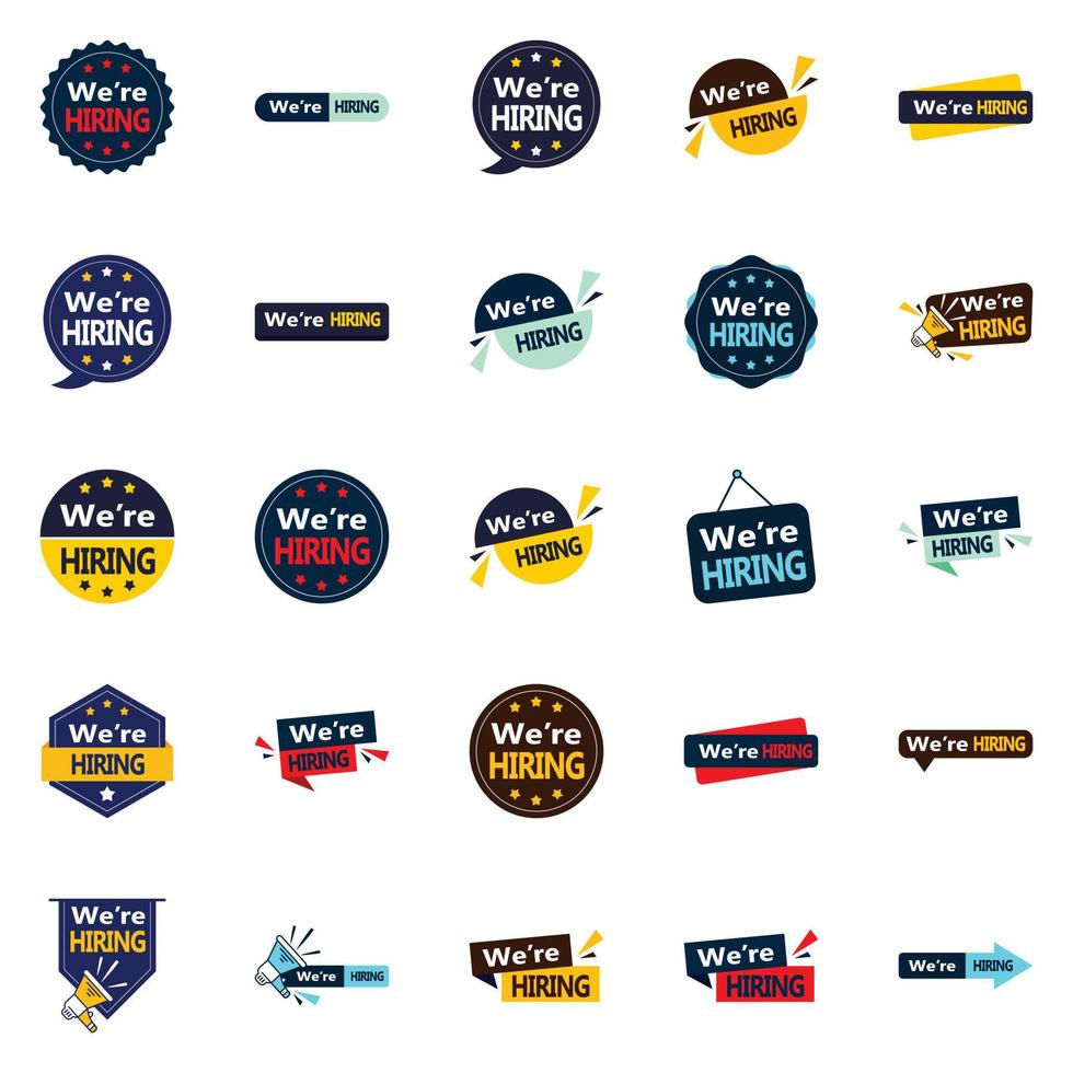 We're Hiring 25 Eye catching Vector Images for your job fairs and recruitment events