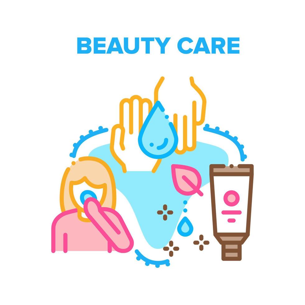 Beauty Care Vector Concept Color Illustration